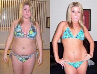 Před a po zhubnutí 6 kg pomocí melounové diety